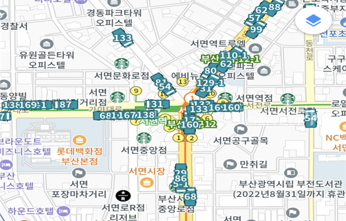 8월 10일부터 카카오맵을 통해 부산 버스의 실시간 이동 상황을 초단위로 확인할 수 있다. [부산시 제공]