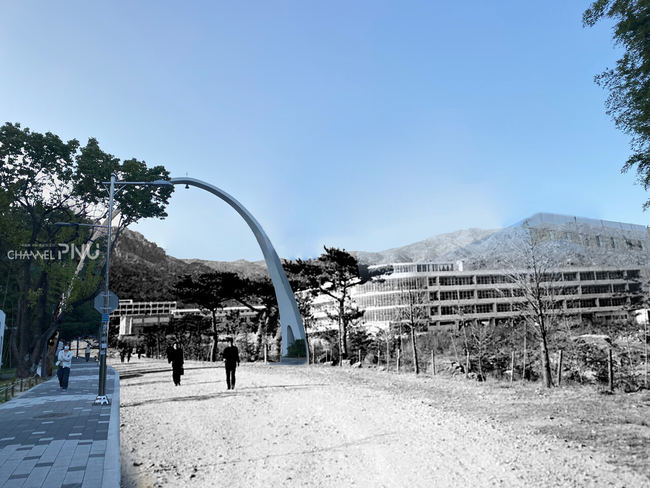 무지개문 [전형서 기자(현재 사진), 부산대학교 홍보실(1960년대 사진)] (c)한승수 기자 디자인