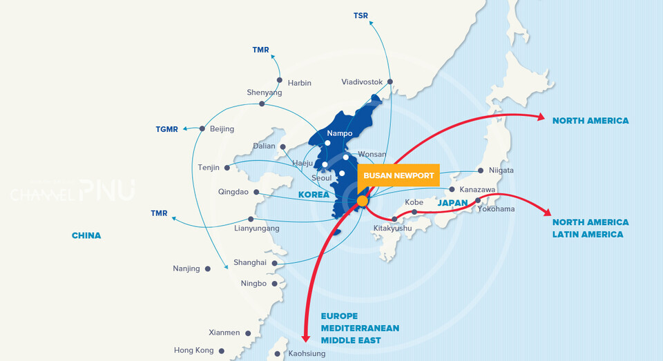 Geographical advantages of Busan Port Network Company. [Provided by PNC]