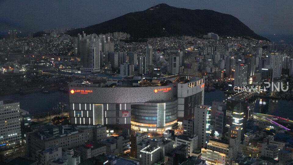 부산타워에서 바라본 부산의 야경. [서유정 기자]