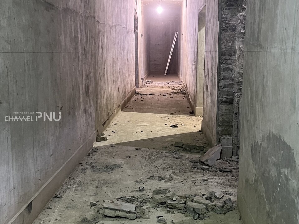 지난 2월 13일 공사 중인 지하 벙커의 모습. [취재원 제공]