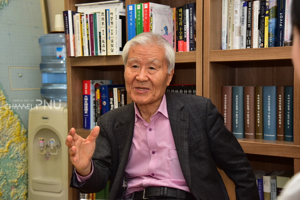 지난 5월 28일 조갑제닷컴·조갑제TV 사무실(서울 종로구)에서 만난 조갑제 대표. [채널PNU]