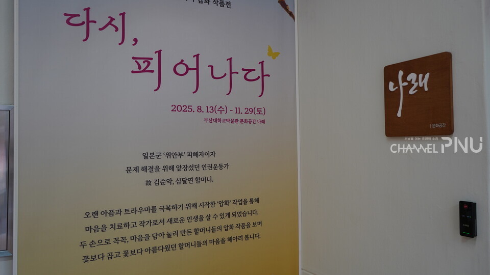 우리 대학 박물관이 오는 11월 29일까지 여는 특별기획전인 '다시, 피어나다'. [서혜령 기자]