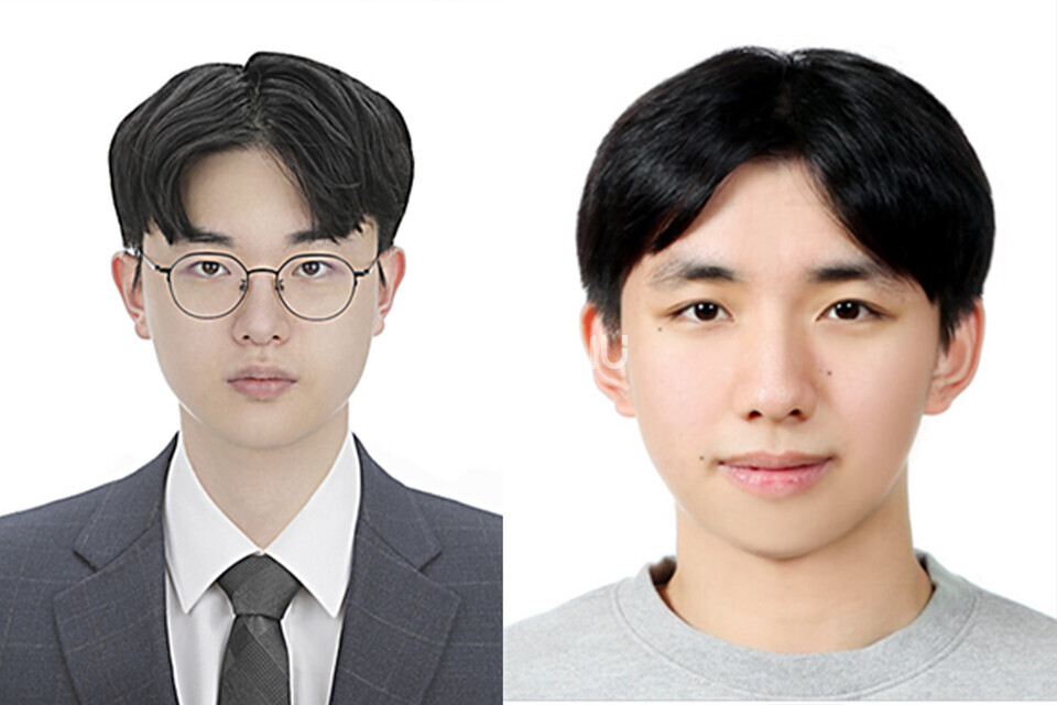 2026년 정보의생명공학대학 학생회장에 출마한 2번 선본 ‘root’다. 사진 속 인물은 각각 정후보 장현진(정보컴퓨터공학, 23)후보와 부후보 하업준(정보컴퓨터공학, 24)후보다. [후보자 제공] 