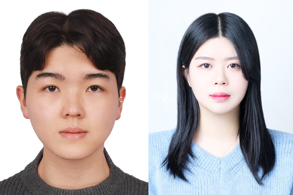  2026년 생명자원과학대학 학생회장에 출마한 단독 선본 ‘해온’이다. 사진 속 인물은 각각 정후보 이환호(바이오산업기계공학, 21)후보와 부후보 박호영(바이오산업환경에너지학, 24)후보다. [후보자 제공] 